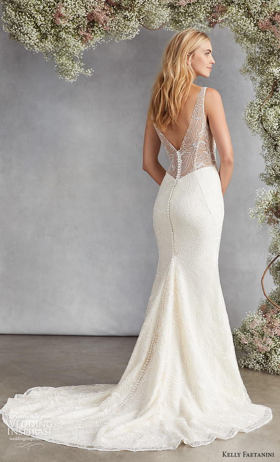 kelly faetanini fall 2020 bridal sleeveless v neck light embellishment elegant classic fit and flare wedding dress v back medium train (16) bv