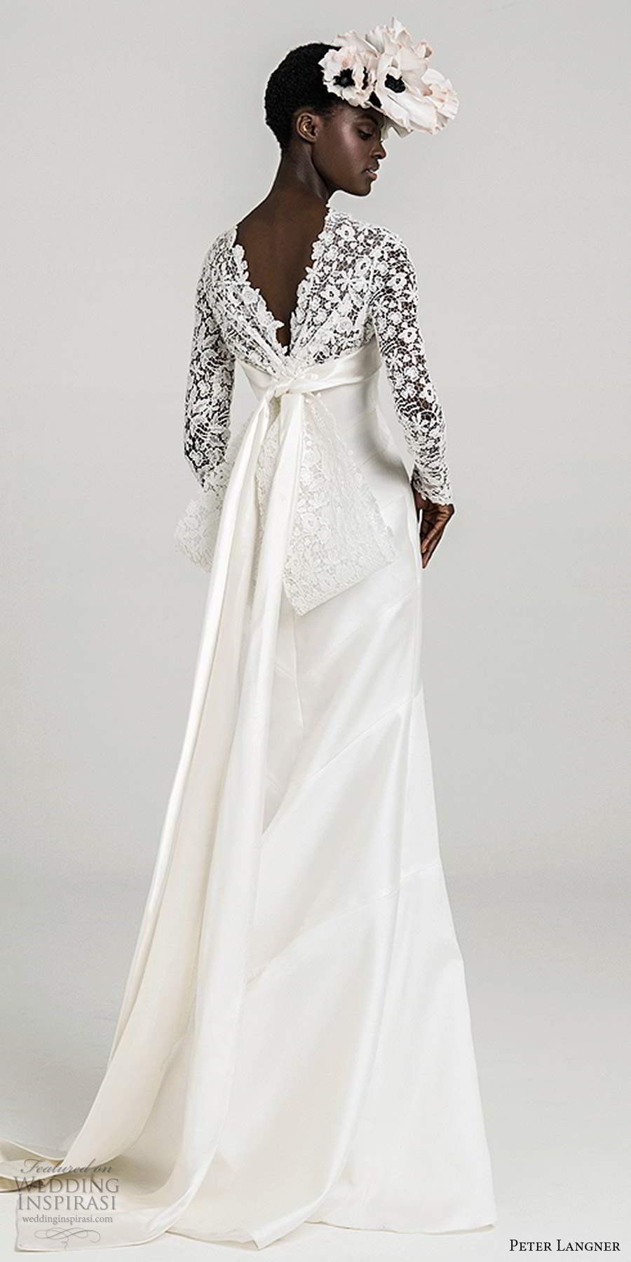 peter langner fall 2020 bridal sheer long sleeves jewel neckline jacket strapless straight across neckline clean fit flare a line wedding dress chapel trian (17) bv peter langner fall 2020 bridal sheer long sleeves jewel neckline jacket strapless straight across neckline clean fit flare a line wedding dress chapel trian (17) bv