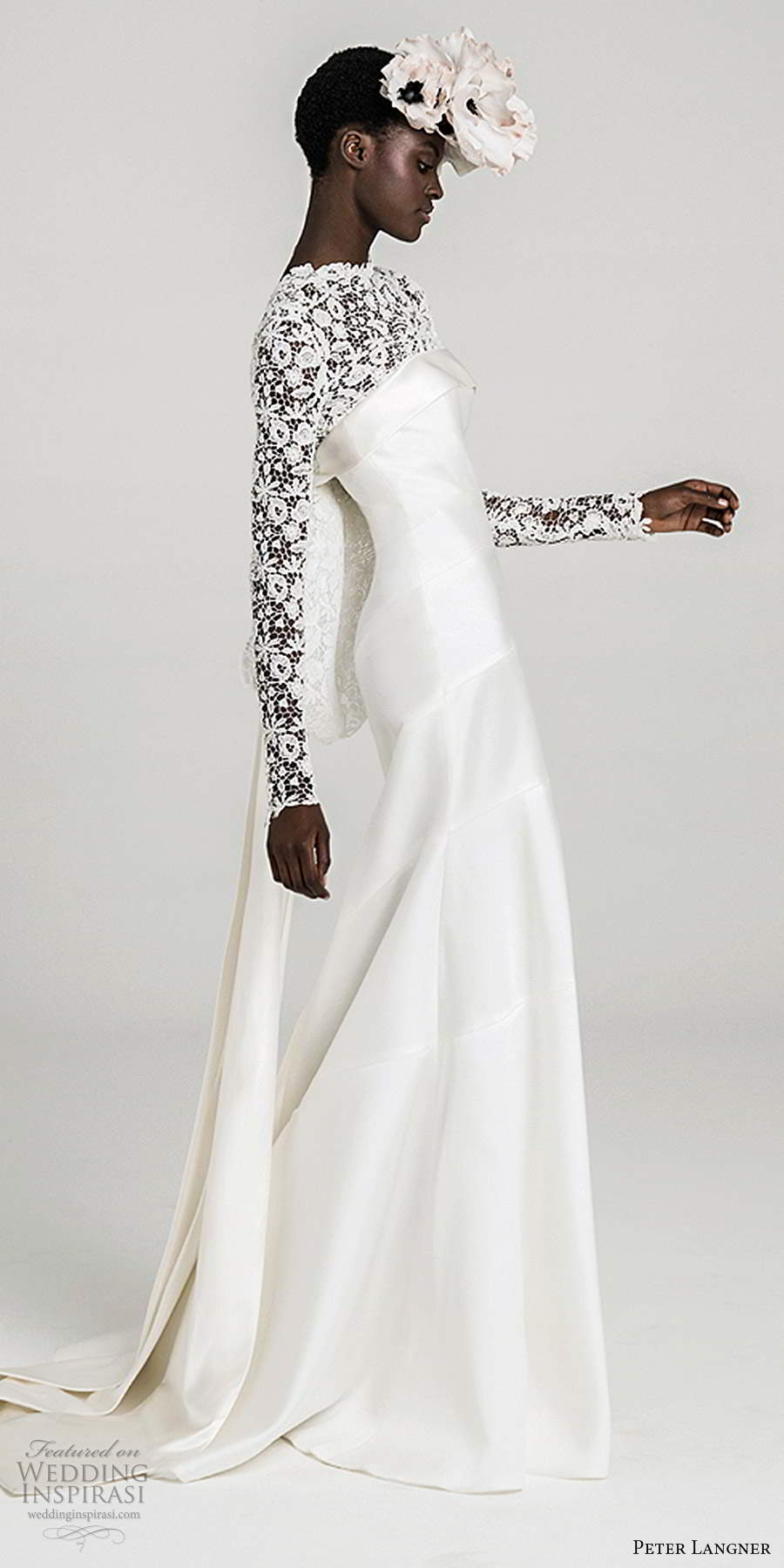 peter langner fall 2020 bridal sheer long sleeves jewel neckline jacket strapless straight across neckline clean fit flare a line wedding dress chapel trian (17) mv peter langner fall 2020 bridal sheer long sleeves jewel neckline jacket strapless straight across neckline clean fit flare a line wedding dress chapel trian (17) mv