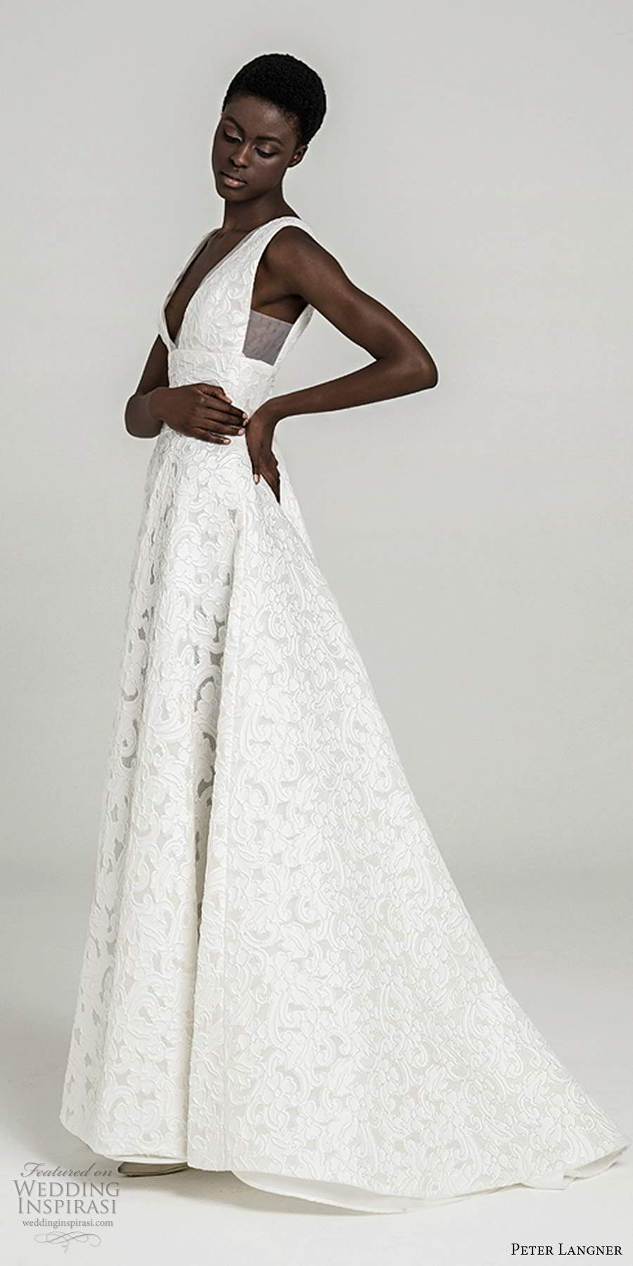 peter langner fall 2020 bridal sleeveless thick straps plunging v neckline fully embellished lace a line ball gown wedding dress sweep train (15) sv peter langner fall 2020 bridal sleeveless thick straps plunging v neckline fully embellished lace a line ball gown wedding dress sweep train (15) sv