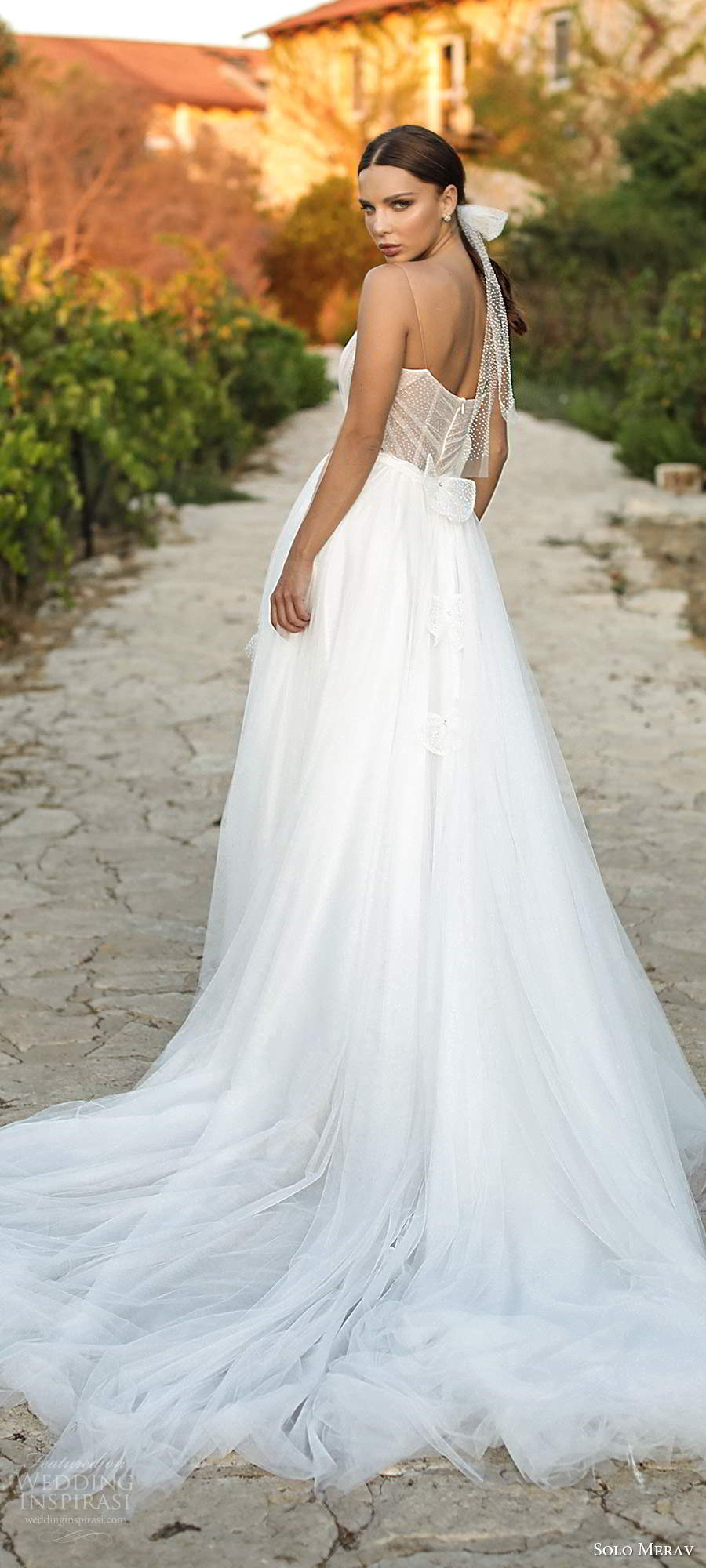 solo merav fall 2020 bridal sleeveless illusion straps semi sweetheart neckline ruched sheer bodice a line ball gown wedding dress slit skirt chapel train (1) bv solo merav fall 2020 bridal sleeveless illusion straps semi sweetheart neckline ruched sheer bodice a line ball gown wedding dress slit skirt chapel train (1) bv