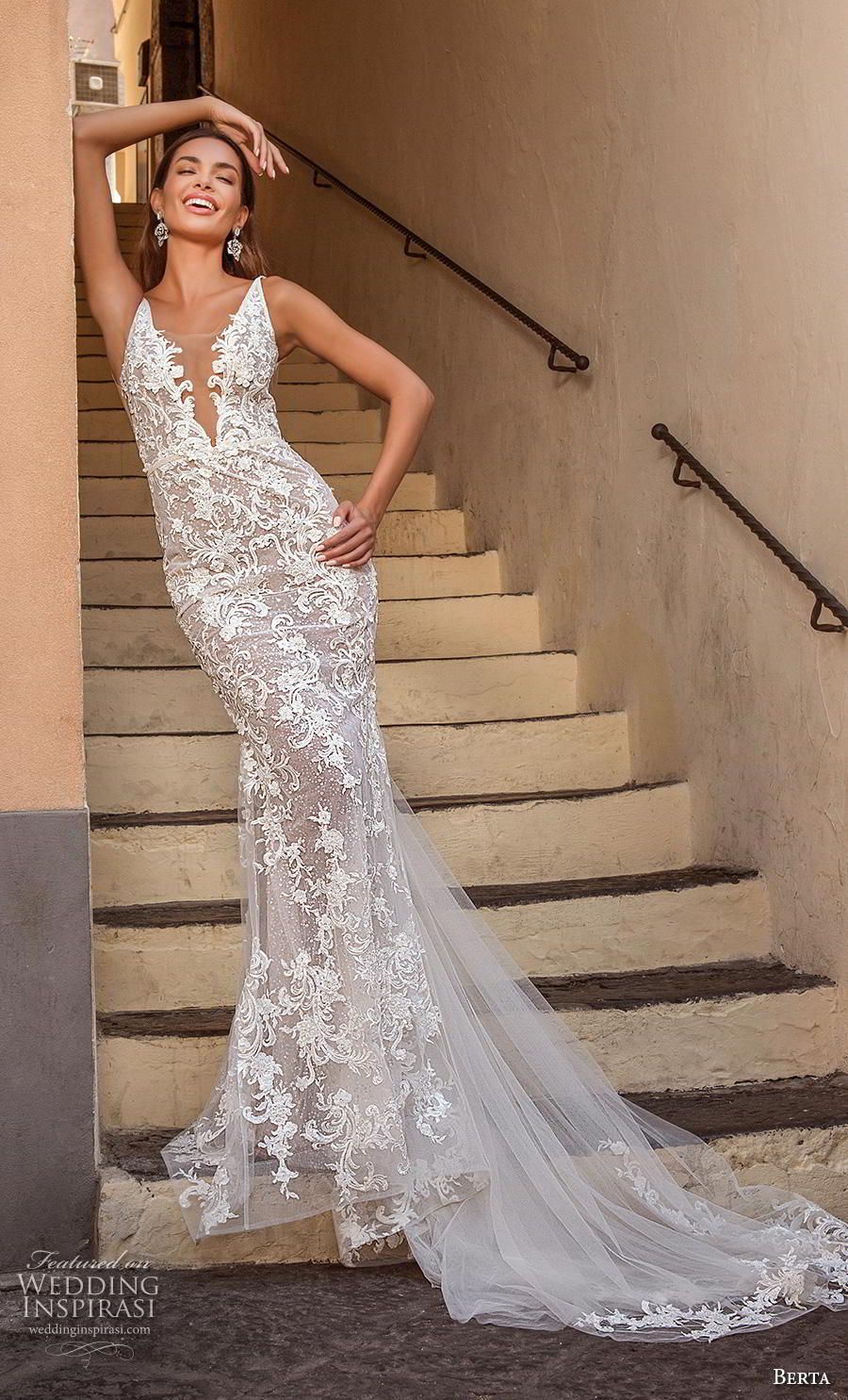 berta 2020 privee bridal sleeveless deep v neck full embellishment elegant sexy fit and flare wedding dress backless chapel train (11) mv