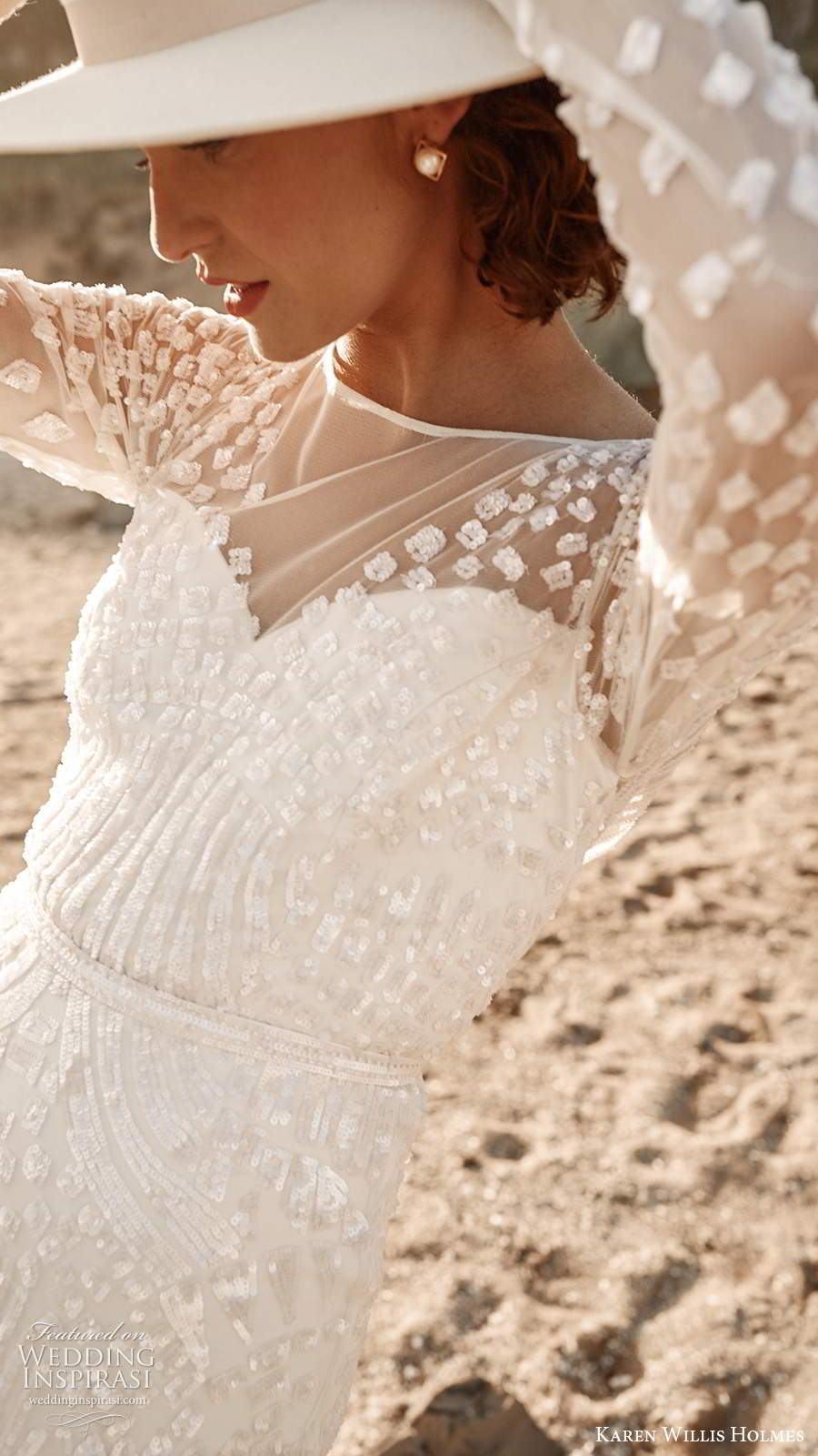 karen willis holmes 2020 bridal illusion long sleeves jewel neckline fully embellished sheath wedding dress keyhole back chapel train (1) zv karen willis holmes 2020 bridal illusion long sleeves jewel neckline fully embellished sheath wedding dress keyhole back chapel train (1) zv