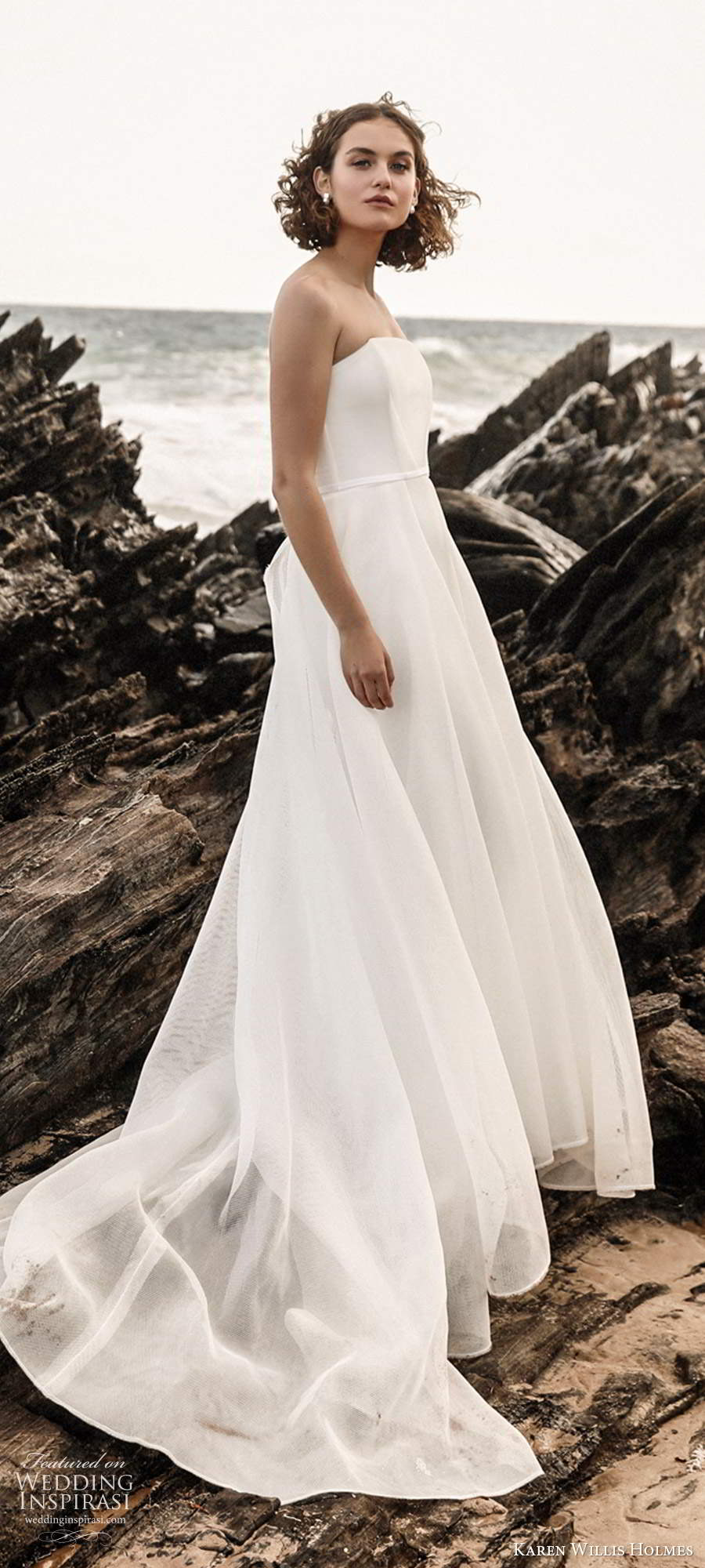 karen willis holmes 2020 bridal strapless straight across neckline clean minimally embellished a line ball gown wedding dress chapel train (2) sv karen willis holmes 2020 bridal strapless straight across neckline clean minimally embellished a line ball gown wedding dress chapel train (2) sv