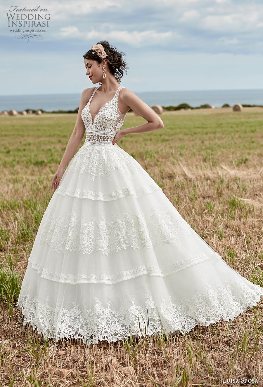 luisa sposa 2020 bridal sleeveless deep sweetheart neckline full embellishment romantic a line wedding dress sweep train (5) mv luisa sposa 2020 bridal sleeveless deep sweetheart neckline full embellishment romantic a line wedding dress sweep train (5) mv