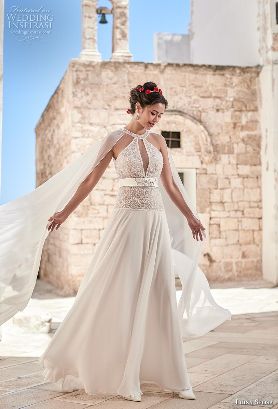 luisa sposa 2020 bridal sleeveless halter neck keyhole bodice heavily embellished bodice grecian glamorous a line wedding dress sweep train (25) mv luisa sposa 2020 bridal sleeveless halter neck keyhole bodice heavily embellished bodice grecian glamorous a line wedding dress sweep train (25) mv