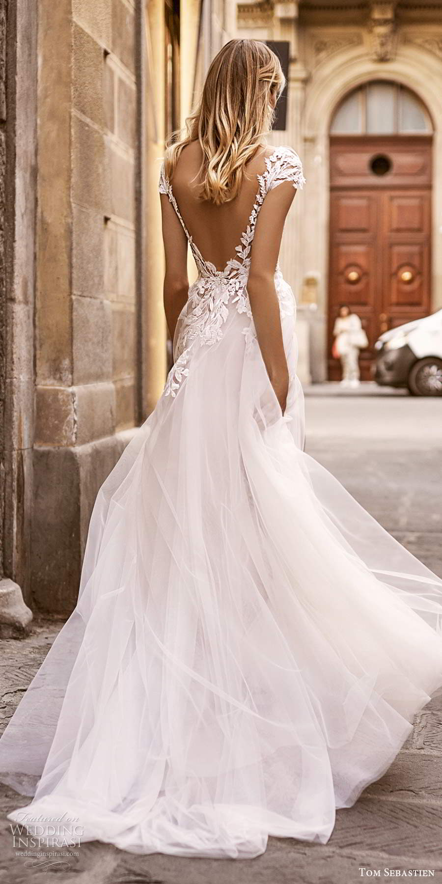 tom sebastien 2020 bridal cap sleeves plunging v neckline heavily embellished a line ball gown wedding dress v back chapel train (15) bv tom sebastien 2020 bridal cap sleeves plunging v neckline heavily embellished a line ball gown wedding dress v back chapel train (15) bv