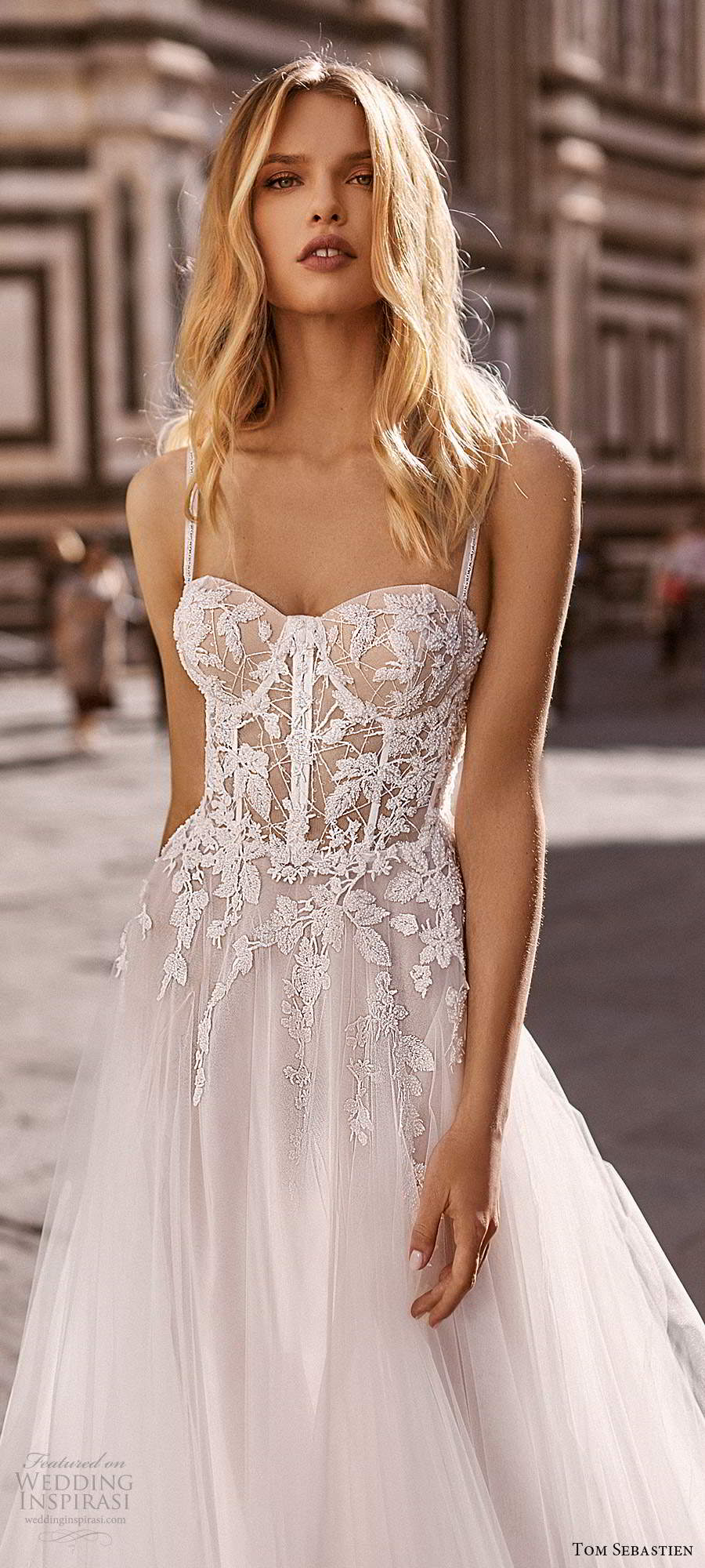 tom sebastien 2020 bridal sleeveless bow straps semi sweetheart neckline embellish bodice a line ball gown wedding dress chapel train (9) zv tom sebastien 2020 bridal sleeveless bow straps semi sweetheart neckline embellish bodice a line ball gown wedding dress chapel train (9) zv