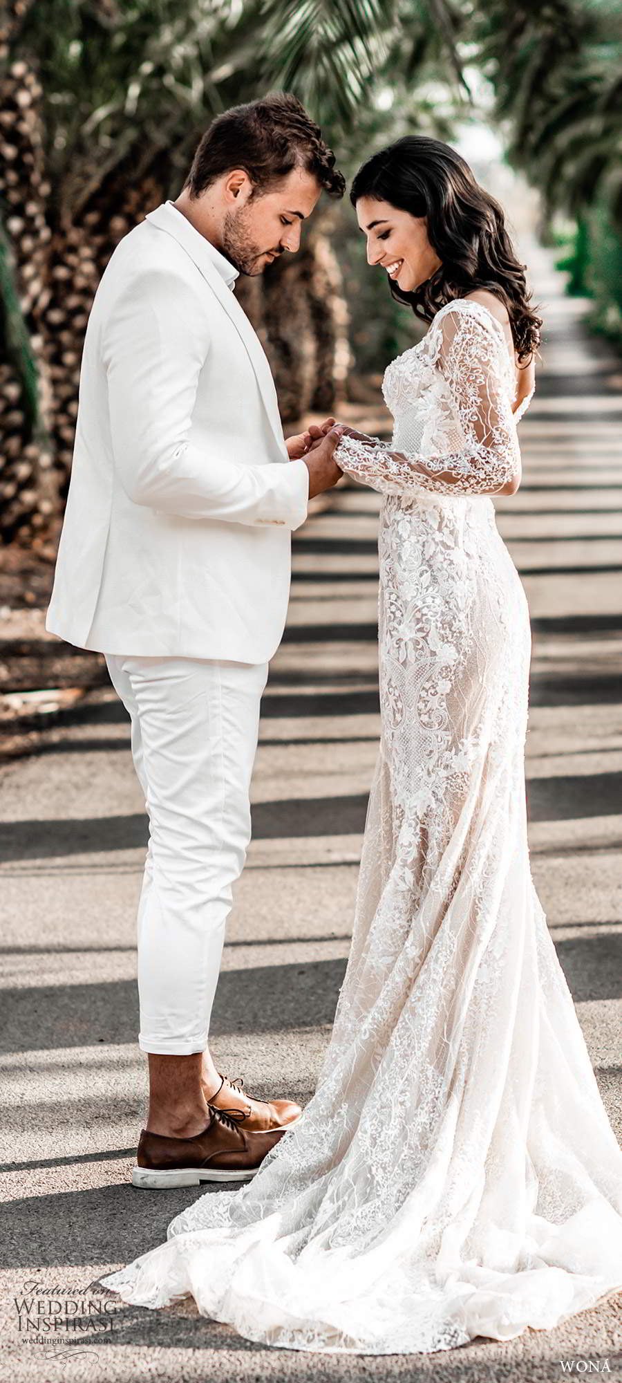 wona fall 2020 bridal illusion long sleeves sweetheart neckline fully embellished lace fit flare mermaid wedding dress blush v back chapel train (12) mv wona fall 2020 bridal illusion long sleeves sweetheart neckline fully embellished lace fit flare mermaid wedding dress blush v back chapel train (12) mv