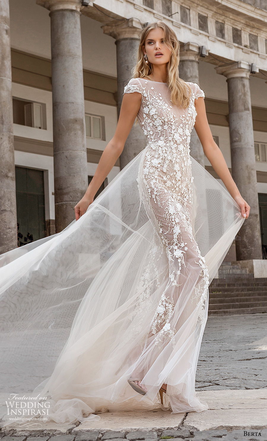 berta fall 2020 bridal cap sleeves bateau neckline full embellishment romantic soft a line wedding dress backless low back chapel train (10) mv berta fall 2020 bridal cap sleeves bateau neckline full embellishment romantic soft a line wedding dress backless low back chapel train (10) mv