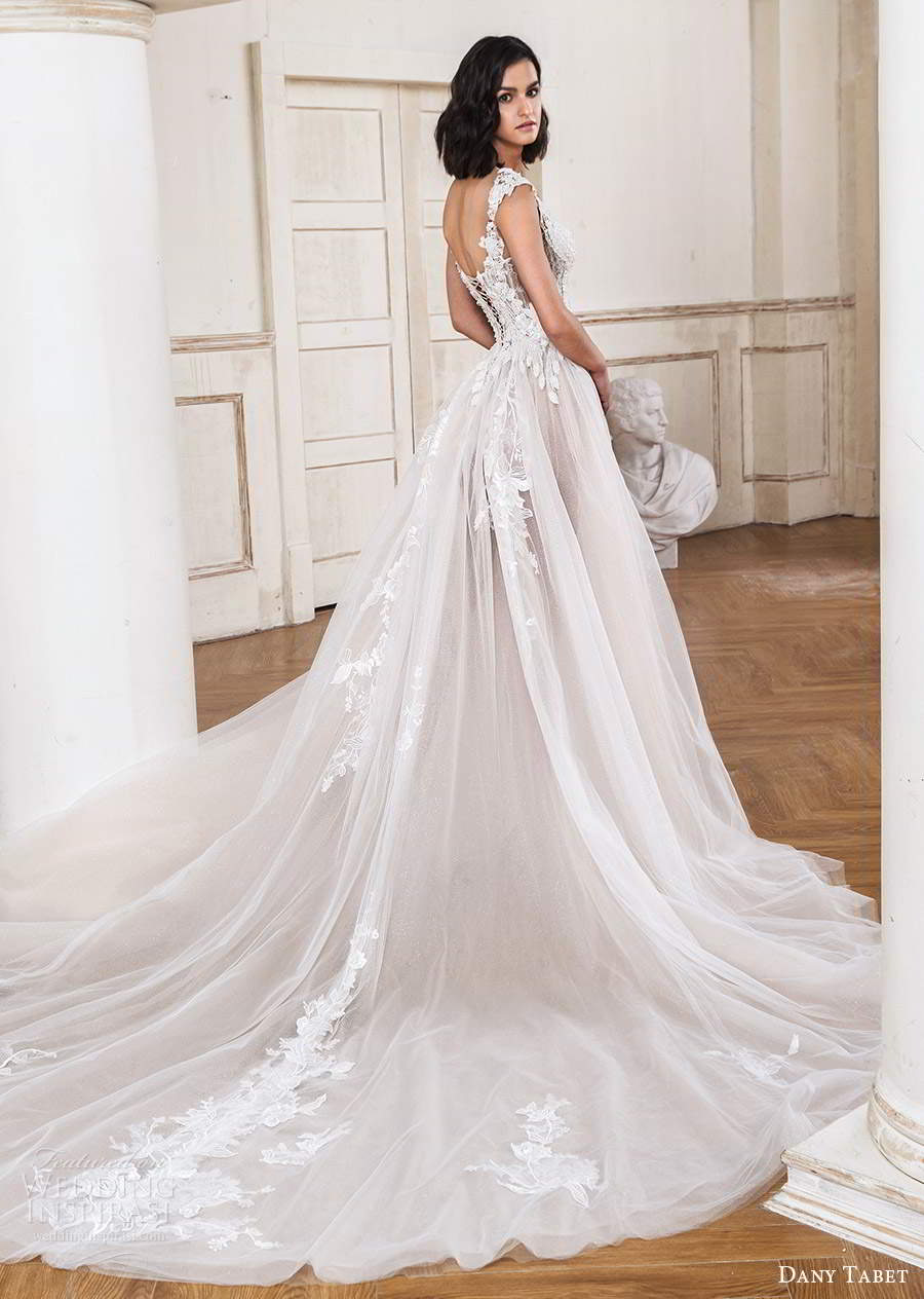 dany tabet 2020 bridal cap sleeves sweetheart neckline embellished bodice a line ball gown wedding dress chapel train (10) bv dany tabet 2020 bridal cap sleeves sweetheart neckline embellished bodice a line ball gown wedding dress chapel train (10) bv