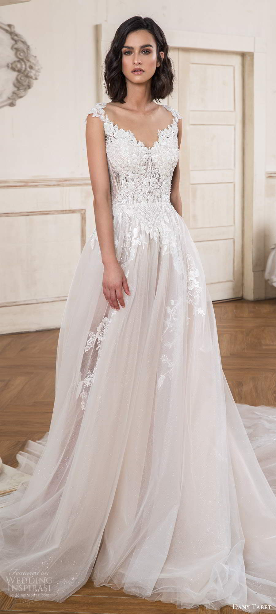 dany tabet 2020 bridal cap sleeves sweetheart neckline embellished bodice a line ball gown wedding dress chapel train (10) mv dany tabet 2020 bridal cap sleeves sweetheart neckline embellished bodice a line ball gown wedding dress chapel train (10) mv