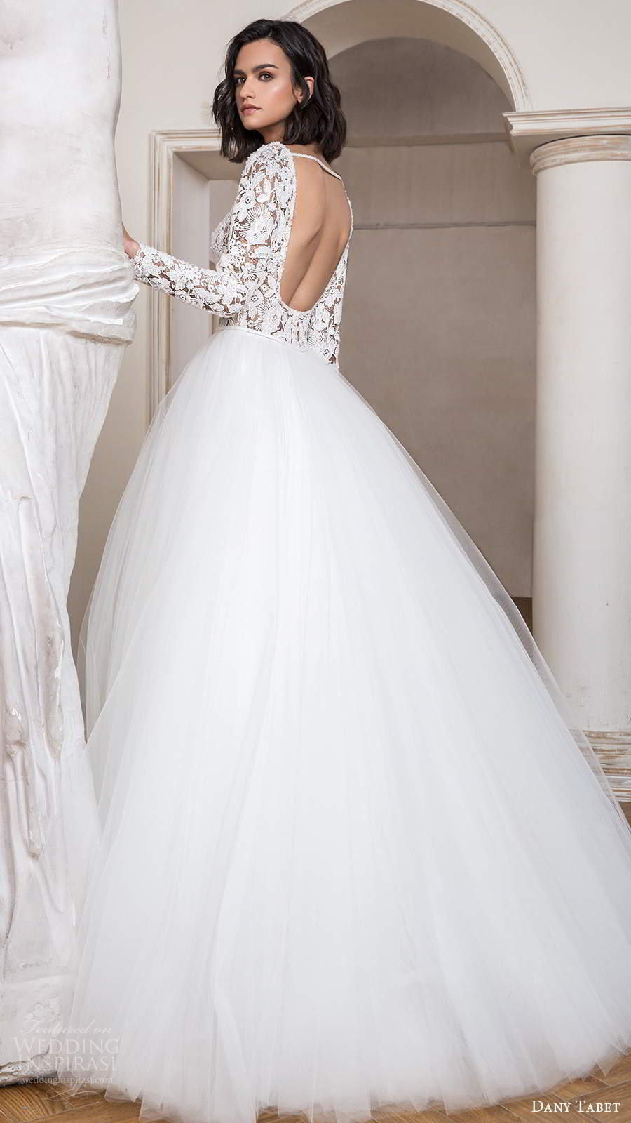 dany tabet 2020 bridal long sleeves jewel neckline embellished lace bodice a line ball gown wedding dress keyhole back chapel train (5) bv dany tabet 2020 bridal long sleeves jewel neckline embellished lace bodice a line ball gown wedding dress keyhole back chapel train (5) bv