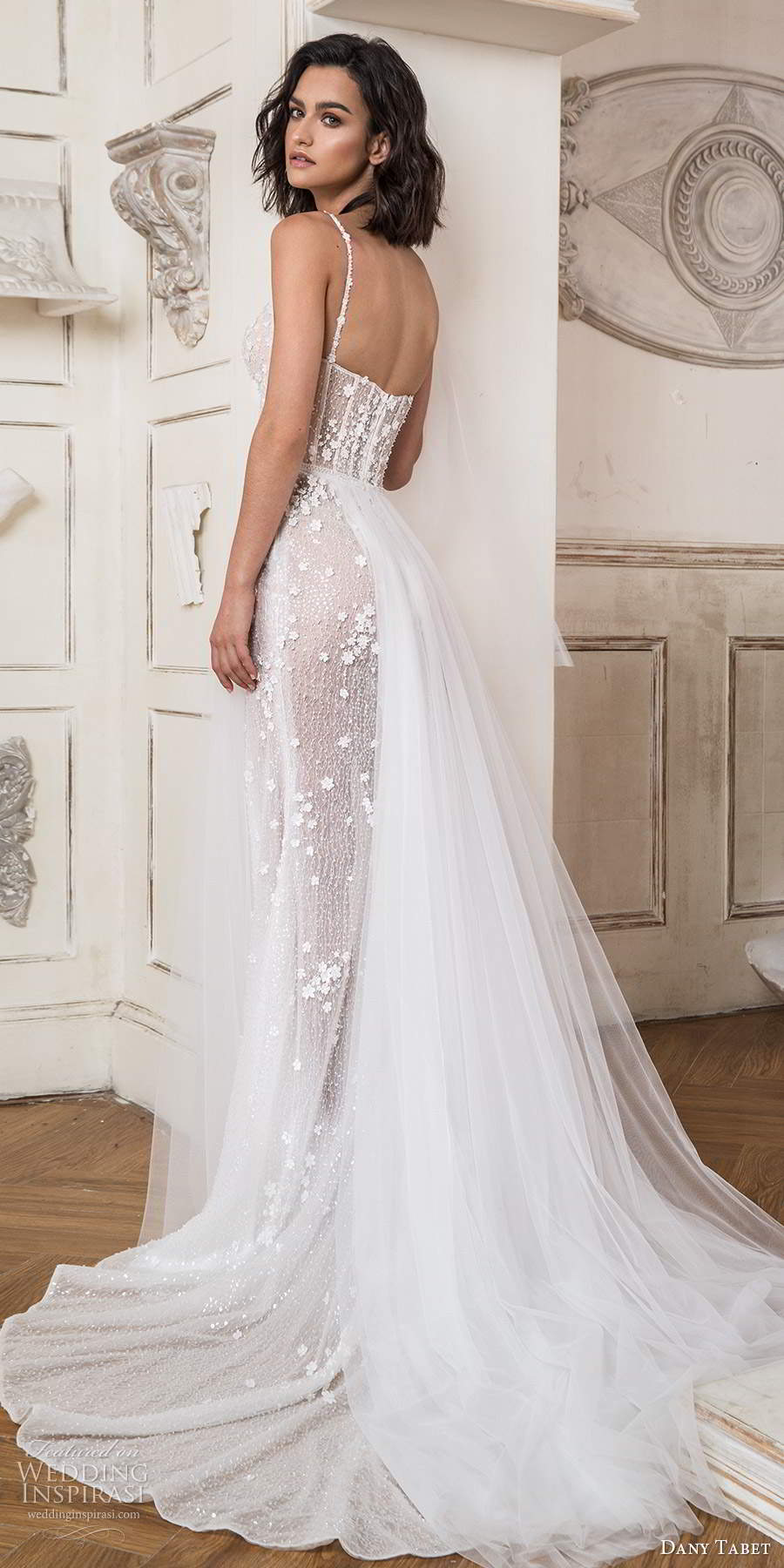 dany tabet 2020 bridal sleeveless straps sweetheart neckline fully embellished a line wedding dress slit skirt chapel train (17) bv