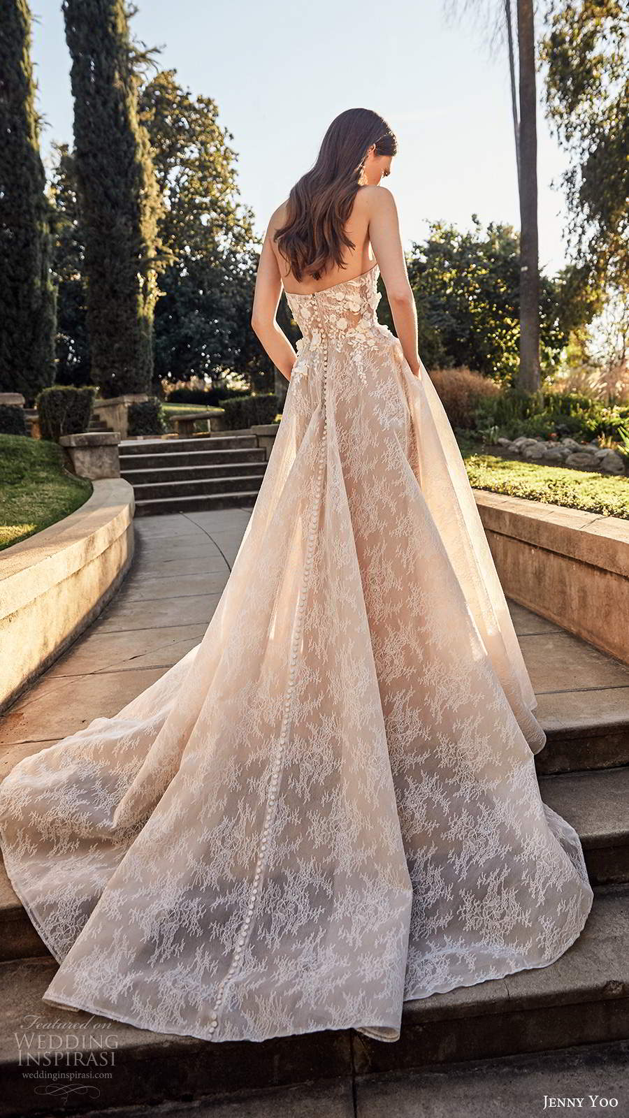 jenny yoo spring 2020 bridal strapless semi sweetheart neckline heavily embellished bodice a line ball gown wedding dress chapel train (2) bv jenny yoo spring 2020 bridal strapless semi sweetheart neckline heavily embellished bodice a line ball gown wedding dress chapel train (2) bv