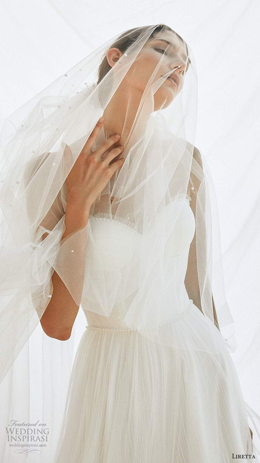 liretta 2020 bridal strapless sweetheart neckline clean minimalist a line ball gown wedding dress (5) zv