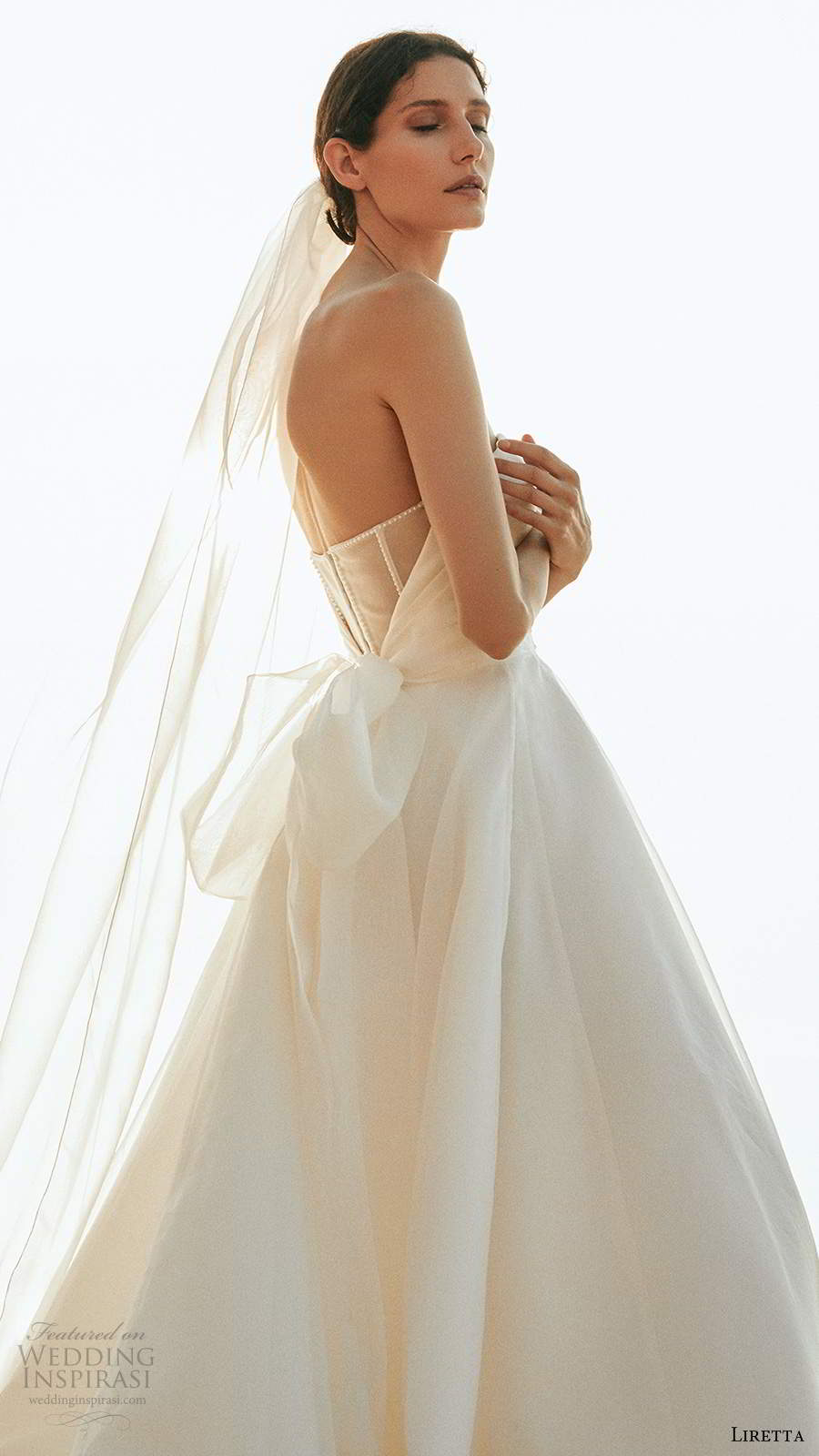 liretta 2020 bridal strapless sweetheart neckline clean minimalist a line ball gown wedding dress (6) mv
