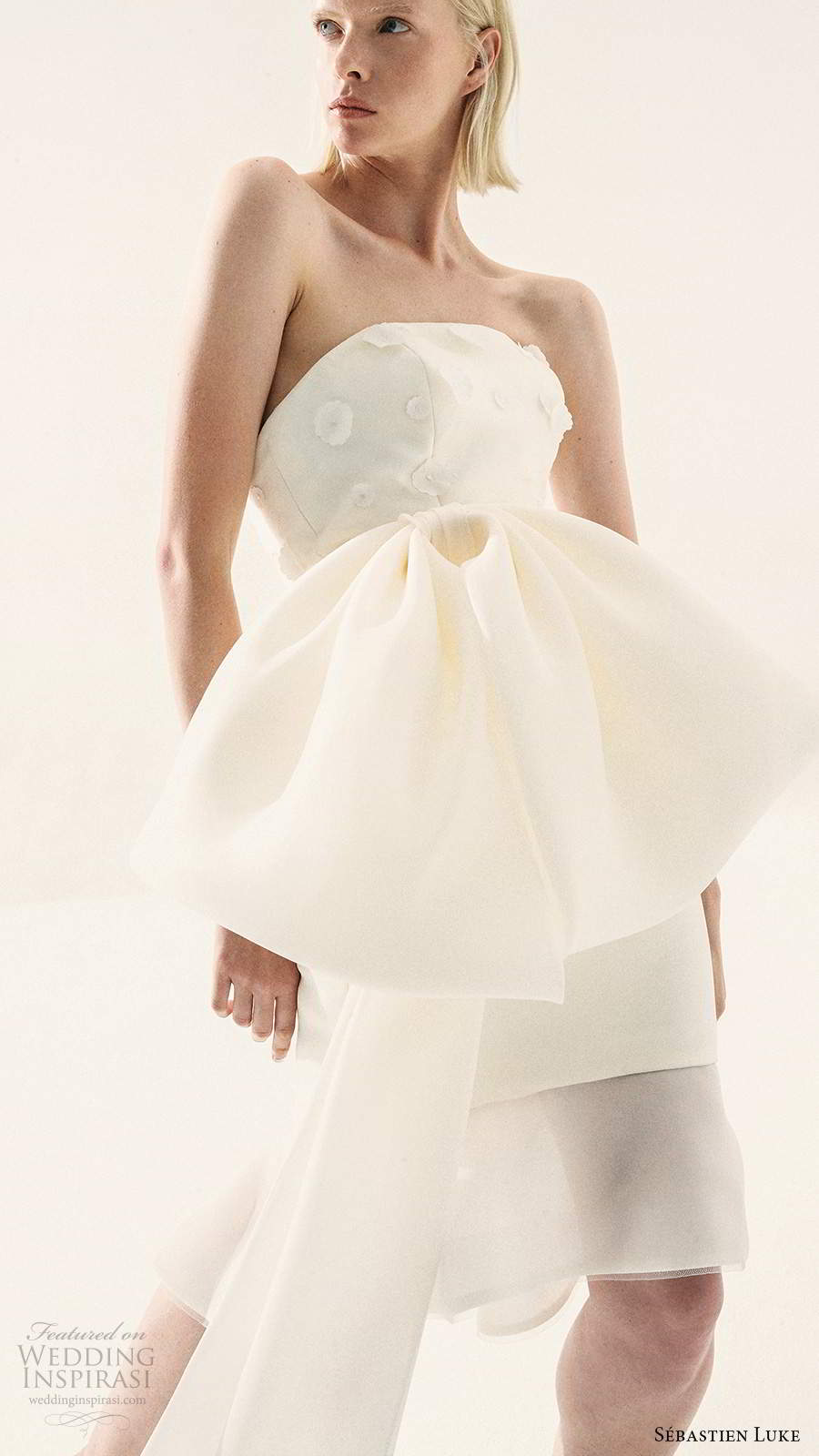 sebastien luke fall 2020 bridal strapless straight across embellished bodice fit flare mermaid wedding dress chapel train (5) zv 