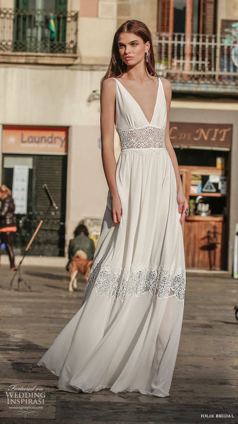 jolie spring 2021 bridal sleeveless deep v neck simple romantic bohemian modified a  line wedding dress backless sweep train (8) mv