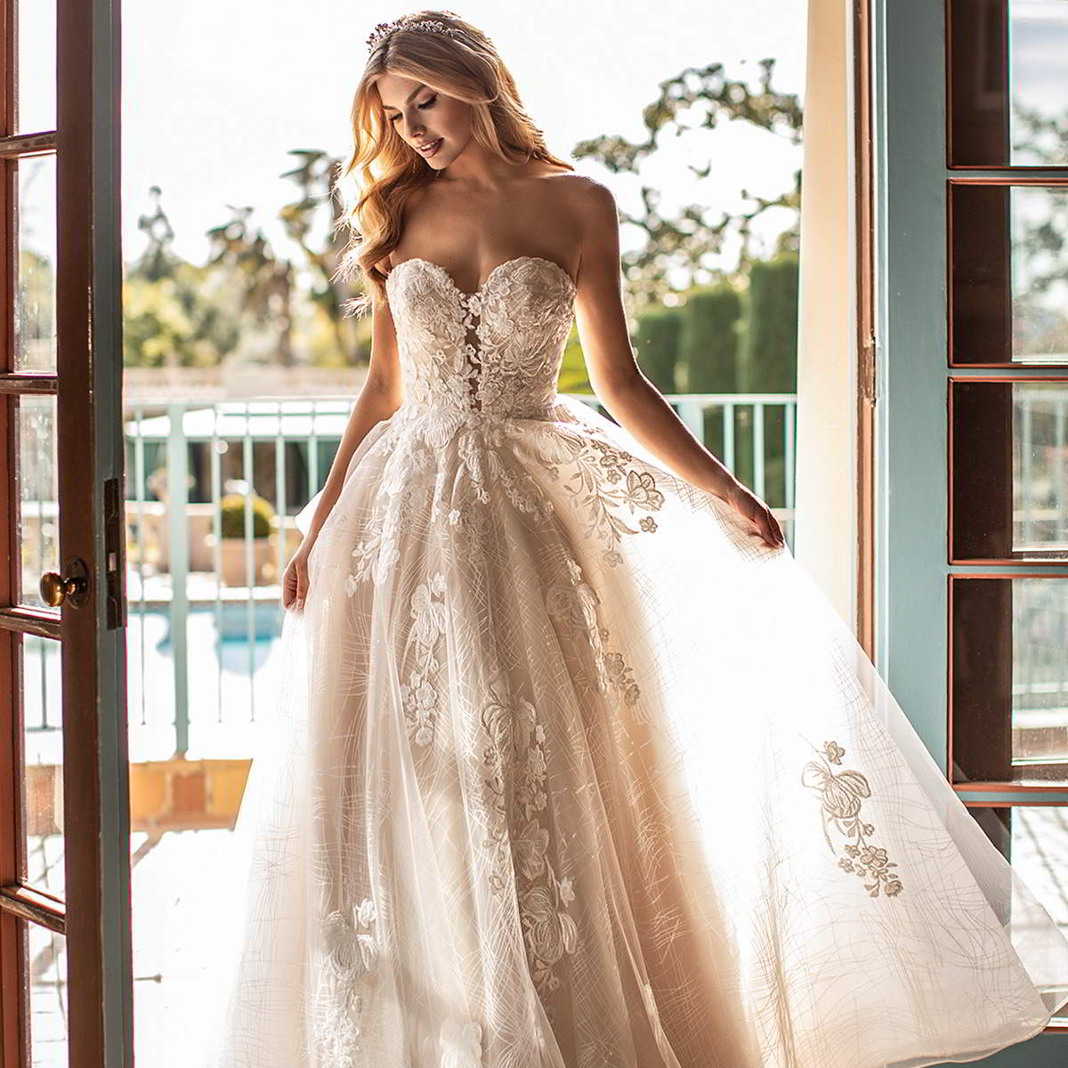 Moonlight Bridal J6900 Satin Two-piece Wedding Dress - Eternal Love Bridal  - Gold Coast Wedding Dresses and Brisbane