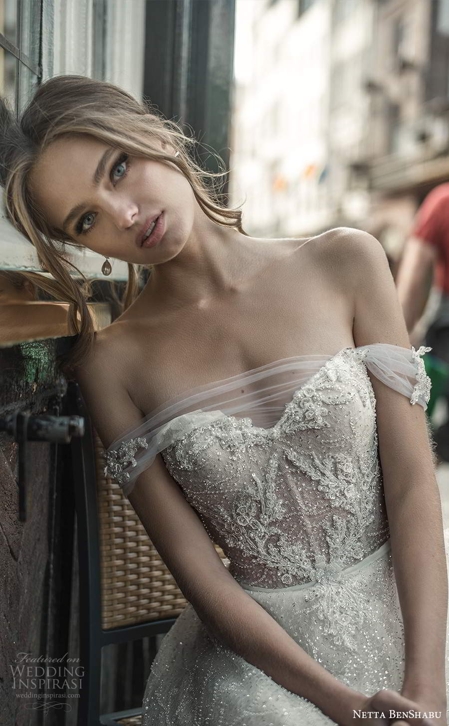 netta benshabu fall 2020 bridal off shoulder illusion sleeves sweetheart neckline fully embellished a line ball gown wedding dress sheer back chapel train (4) zv netta benshabu fall 2020 bridal off shoulder illusion sleeves sweetheart neckline fully embellished a line ball gown wedding dress sheer back chapel train (4) zv