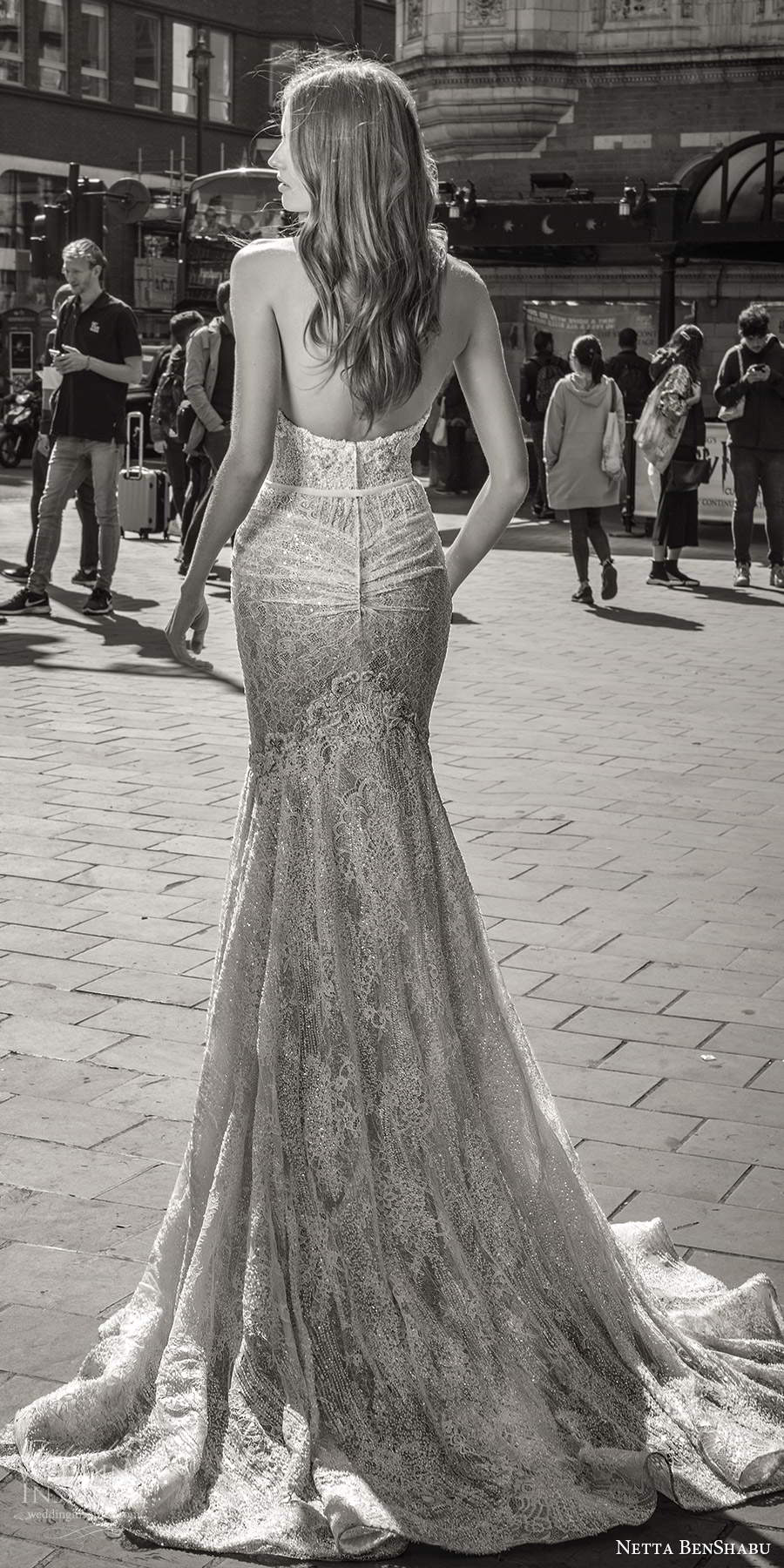 netta benshabu fall 2020 bridal strapless sweetheart fully embellished lace fit flare mermaid wedding dress chapel train (12) bv netta benshabu fall 2020 bridal strapless sweetheart fully embellished lace fit flare mermaid wedding dress chapel train (12) bv