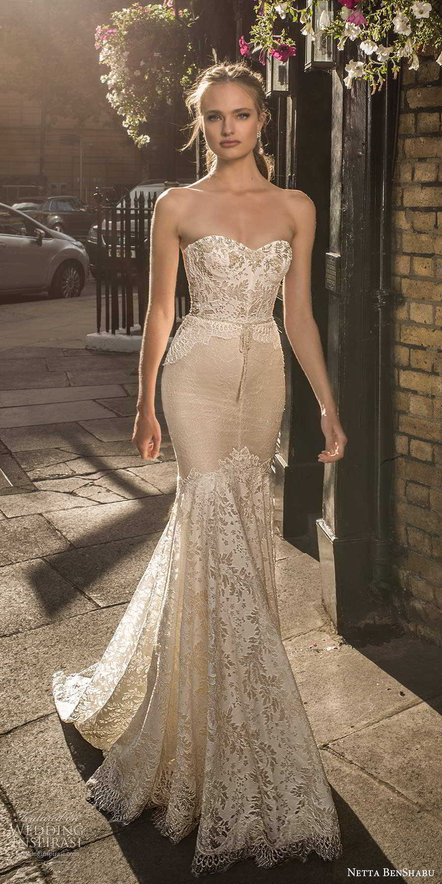 netta benshabu fall 2020 bridal strapless sweetheart neckline embellished bodice fit flare mermaid wedding dress chapel train (1) mv netta benshabu fall 2020 bridal strapless sweetheart neckline embellished bodice fit flare mermaid wedding dress chapel train (1) mv