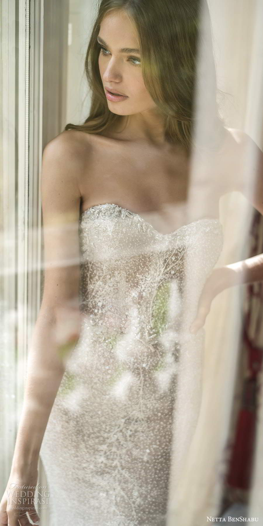 netta benshabu fall 2020 bridal strapless sweetheart neckline fully embellished glitzy mermaid sheath wedding dress chapel train (8) zv netta benshabu fall 2020 bridal strapless sweetheart neckline fully embellished glitzy mermaid sheath wedding dress chapel train (8) zv
