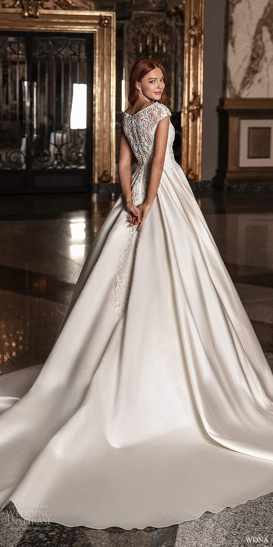 wona 2020 edem bridal illusion cap sleeves high neckline embellished bodice clean skirt a line ball gown wedding dress chapel train (3) bv wona 2020 edem bridal illusion cap sleeves high neckline embellished bodice clean skirt a line ball gown wedding dress chapel train (3) bv
