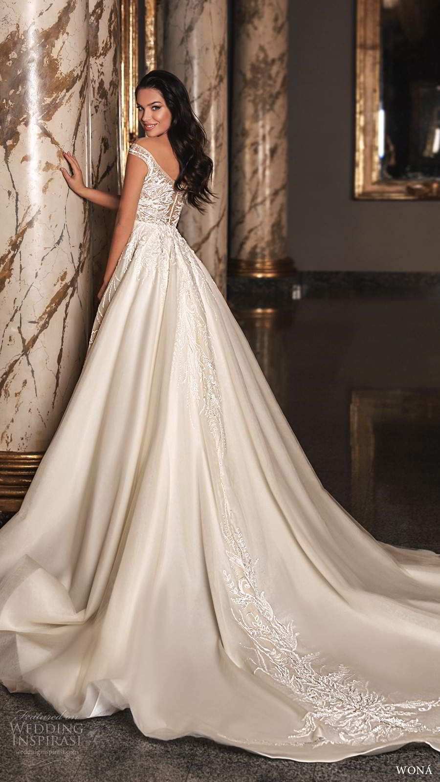 wona 2020 edem bridal off shoulder straps plunging v neckline embellished bodice a line ball gown wedding dress chapel train (14) bv wona 2020 edem bridal off shoulder straps plunging v neckline embellished bodice a line ball gown wedding dress chapel train (14) bv