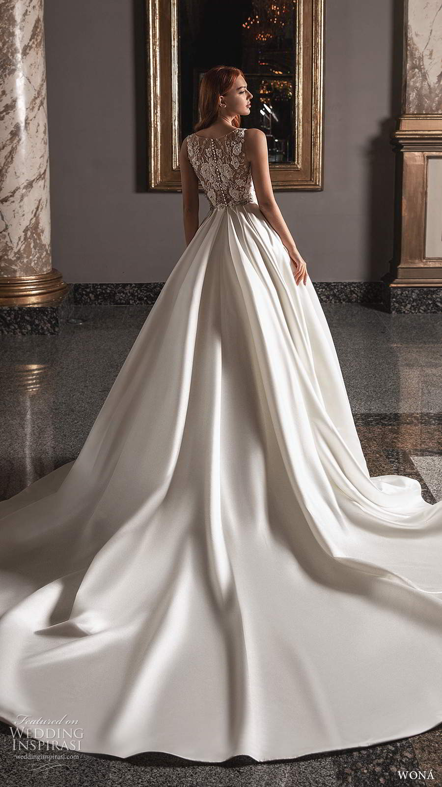 wona 2020 edem bridal sleeveless thick straps square neckline clean embellished waist a line ball gown wedding dress chapel train (5) bv wona 2020 edem bridal sleeveless thick straps square neckline clean embellished waist a line ball gown wedding dress chapel train (5) bv