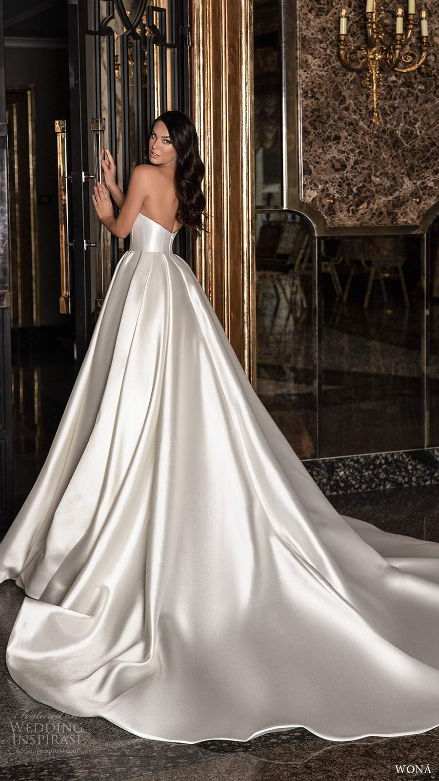 wona 2020 edem bridal strapless sweetheart neckline clean minimally embellished a line ball gown wedding dress cathedral tain (10) bv wona 2020 edem bridal strapless sweetheart neckline clean minimally embellished a line ball gown wedding dress cathedral tain (10) bv