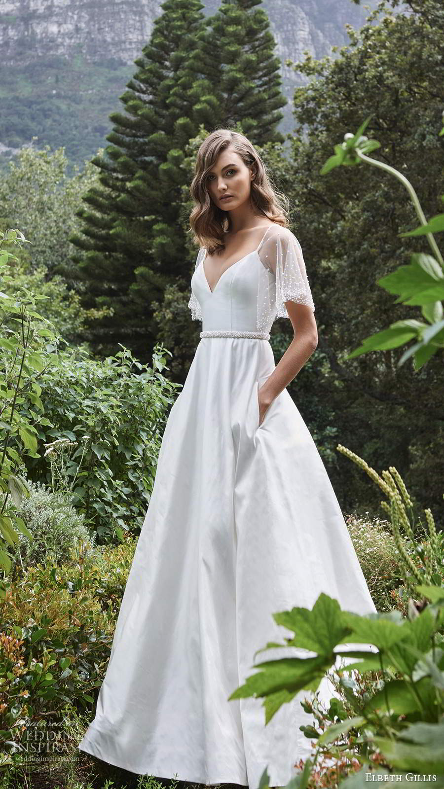 elbeth gillis 2021 bridal sheer flutter sleeves sleeveless straps v neckline embellished bodice a line ball gown wedding dress chapel train (12) fv elbeth gillis 2021 bridal sheer flutter sleeves sleeveless straps v neckline embellished bodice a line ball gown wedding dress chapel train (12) fv