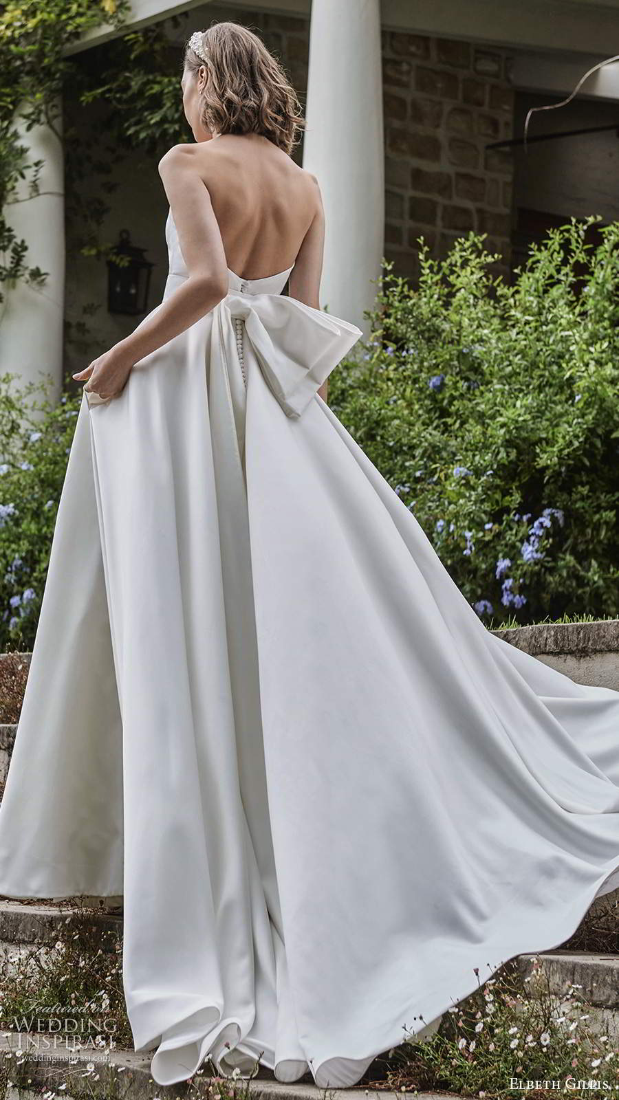 elbeth gillis 2021 bridal strapless plunging sweetheart neckline clean minimalist a line ball gown wedding dress chapel train (7) bv elbeth gillis 2021 bridal strapless plunging sweetheart neckline clean minimalist a line ball gown wedding dress chapel train (7) bv