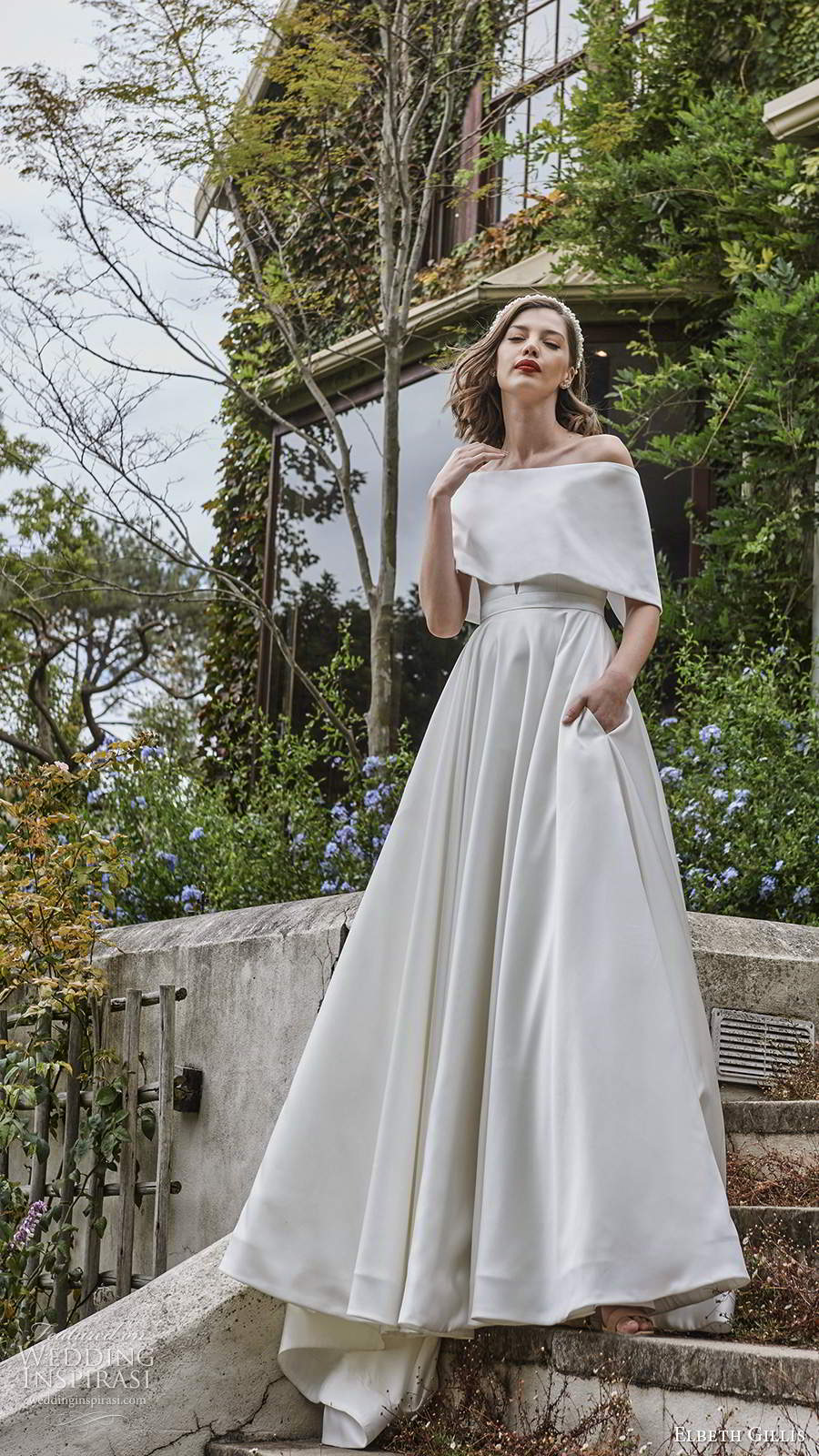 elbeth gillis 2021 bridal strapless plunging sweetheart neckline clean minimalist a line ball gown wedding dress chapel train capelet (7) mv elbeth gillis 2021 bridal strapless plunging sweetheart neckline clean minimalist a line ball gown wedding dress chapel train capelet (7) mv