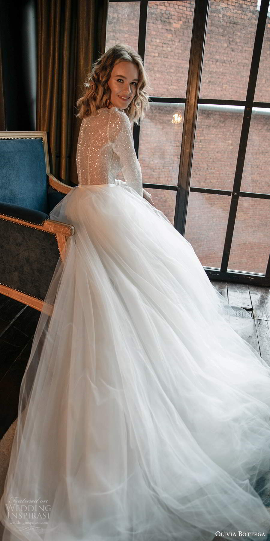 olivia bottega 2021 bridal long sleeves jewel neckline embellished bodice a line ball gown wedding dress chapel train (20) bv