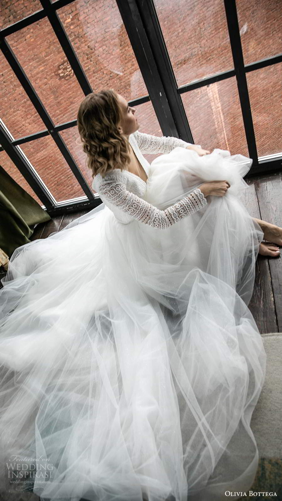 olivia bottega 2021 bridal long sleeves plunging v neckline embellished bodice a line ball gown wedding dress v back chapel train (7) sv