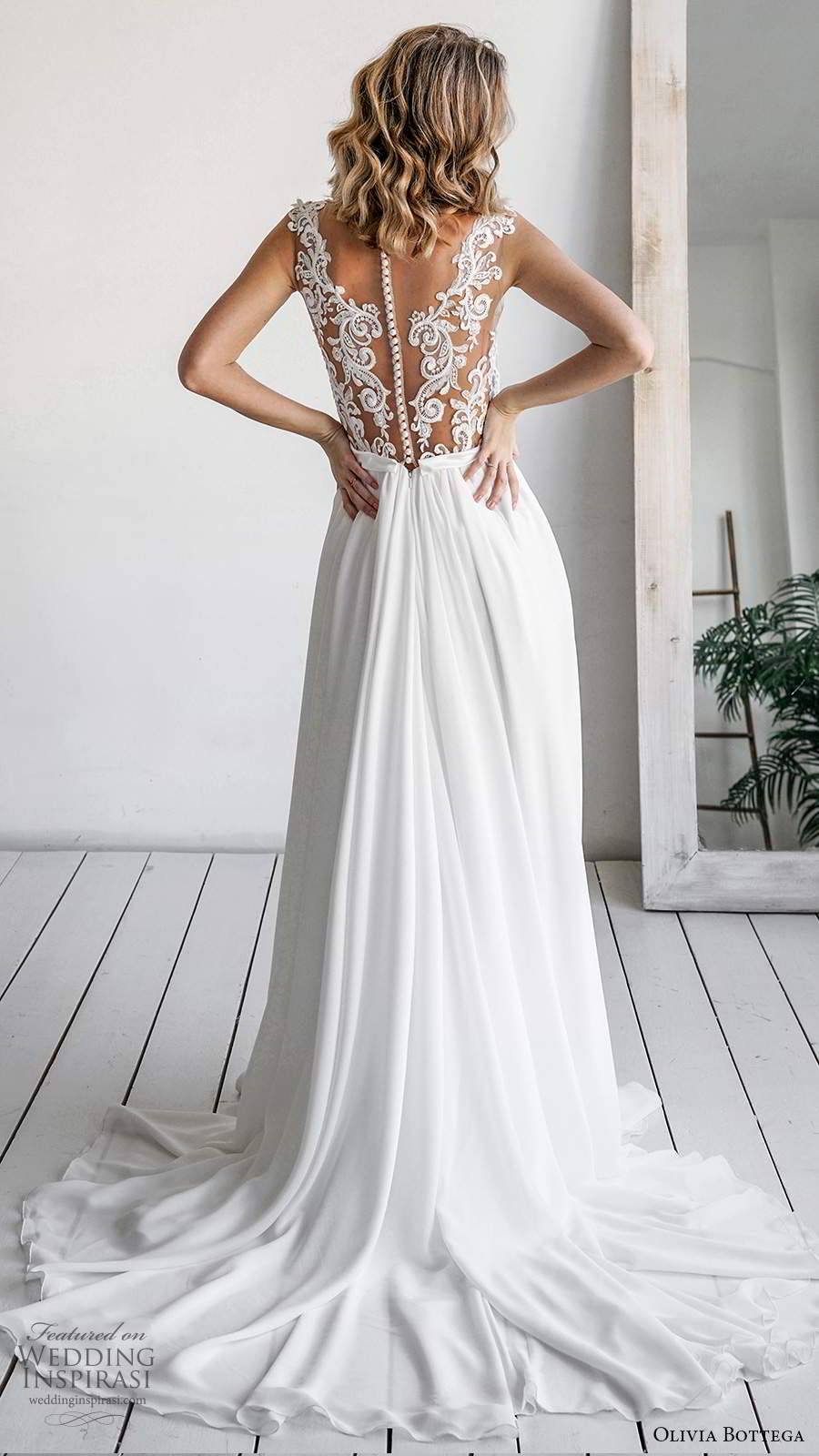 olivia bottega 2021 bridal sleeveless straps plunging v neckline clean skirt a line ball gown wedding dress illusion back chapel train (11) bv