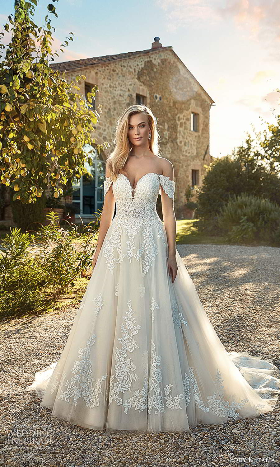 eddy k 2021 italia bridal off shoulder straps sweetheart neckline embellished bodice a line ball gown wedding dress chapel train (19) mv