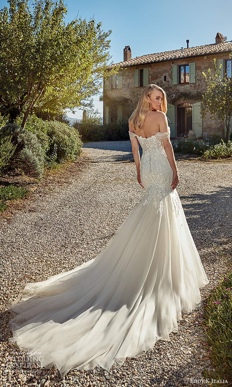eddy k 2021 italia bridal off shoulder straps sweetheart neckline fully embellished fit flare mermaid wedding dress chapel train (14) bv