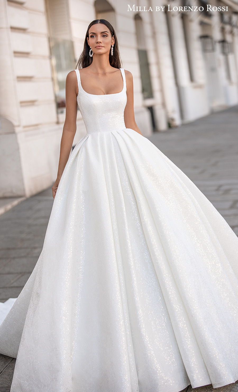 minimalist ball gown wedding dress