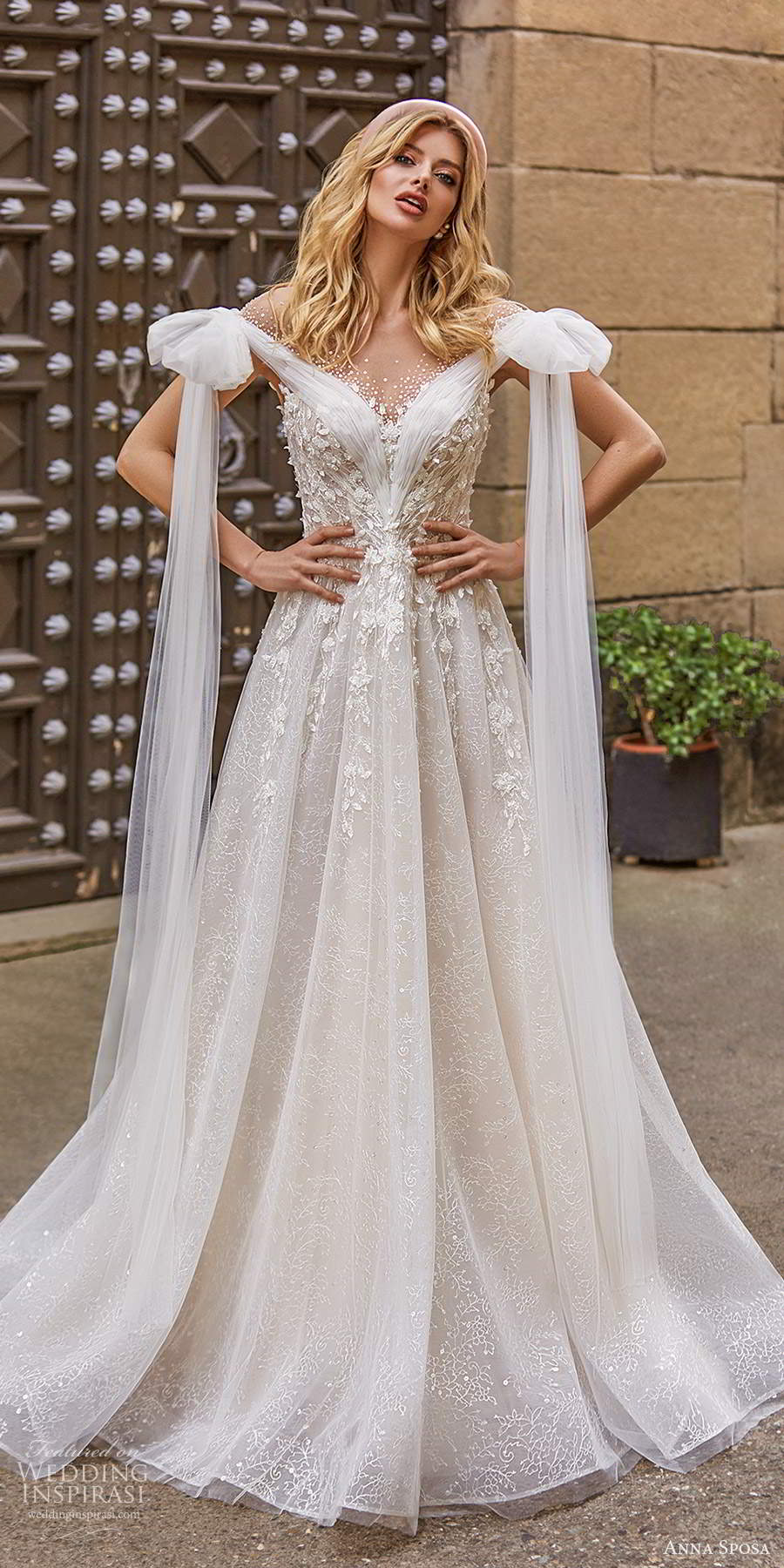 anna sposa 2021 bridal off shoulder straps ruched neckline fully embellished a line ball gown wedding dress chapel tain boho illusion v back chapel train (16) mv anna sposa 2021 bridal off shoulder straps ruched neckline fully embellished a line ball gown wedding dress chapel tain boho illusion v back chapel train (16) mv