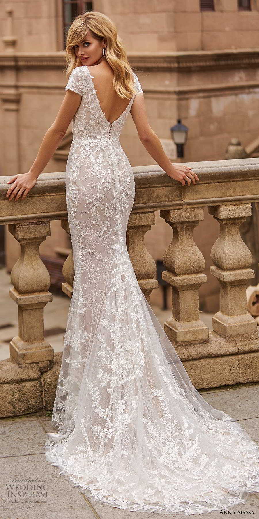anna sposa 2021 bridal short sleeves plunging v neckline fully embellished sheath wedding dress chapel train (18) bv anna sposa 2021 bridal short sleeves plunging v neckline fully embellished sheath wedding dress chapel train (18) bv