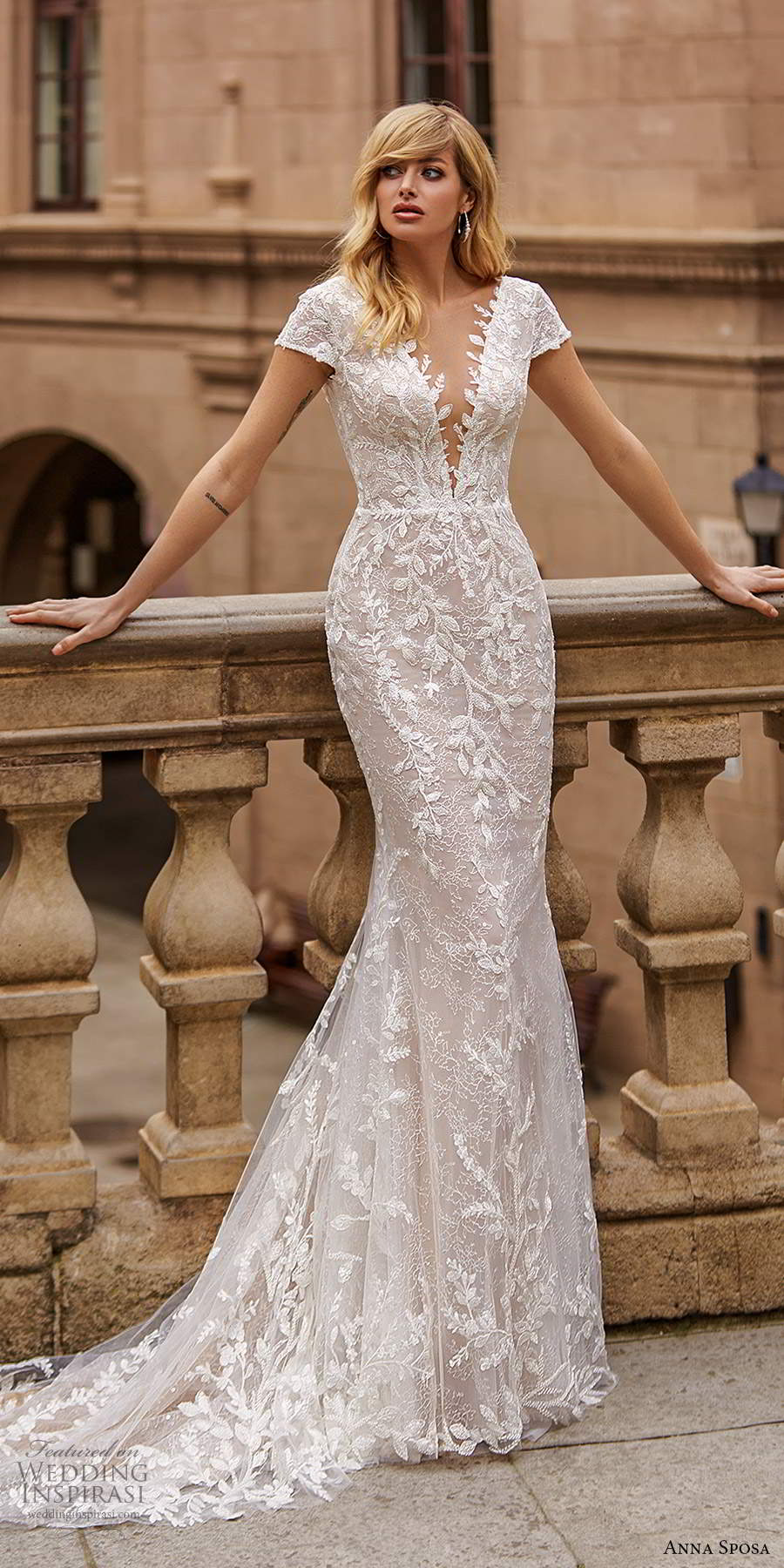 anna sposa 2021 bridal short sleeves plunging v neckline fully embellished sheath wedding dress chapel train (18) mv anna sposa 2021 bridal short sleeves plunging v neckline fully embellished sheath wedding dress chapel train (18) mv