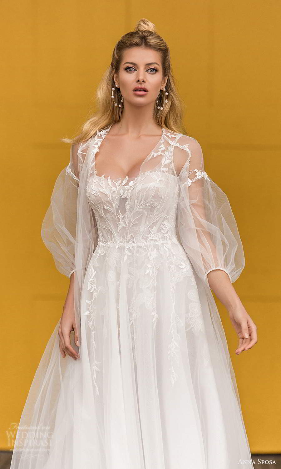 anna sposa 2021 bridal sleeveless straps semi sweetheart neckline embellished a line ball gown wedding dress chapel train sheer bishop sleeve jacket (21) mv anna sposa 2021 bridal sleeveless straps semi sweetheart neckline embellished a line ball gown wedding dress chapel train sheer bishop sleeve jacket (21) mv