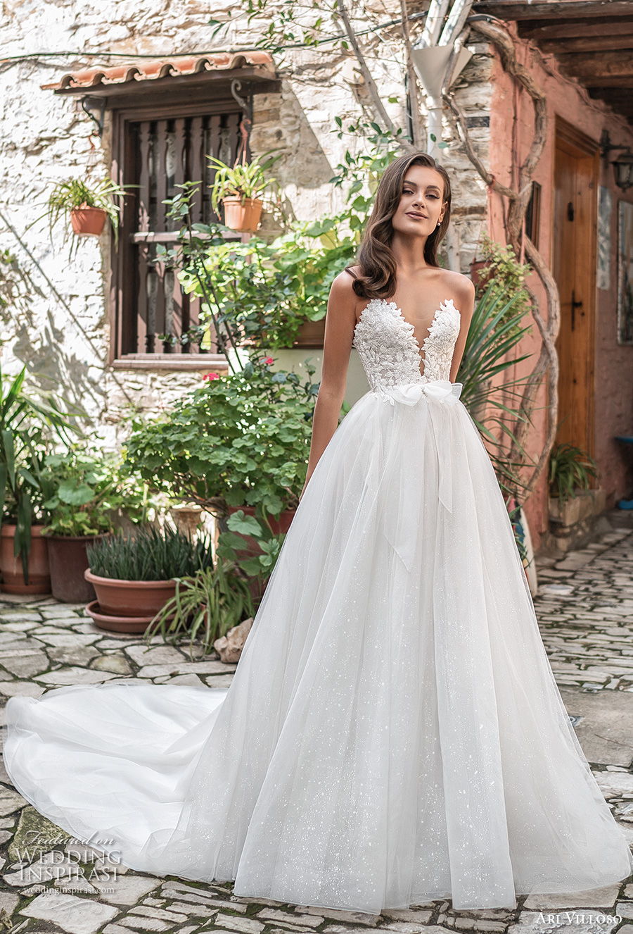 ari villoso 2021 bridal strapless deep sweetheart neckline heavily embellished bodice romantic a line wedding dress mid back chapel train (1) mv ari villoso 2021 bridal strapless deep sweetheart neckline heavily embellished bodice romantic a line wedding dress mid back chapel train (1) mv
