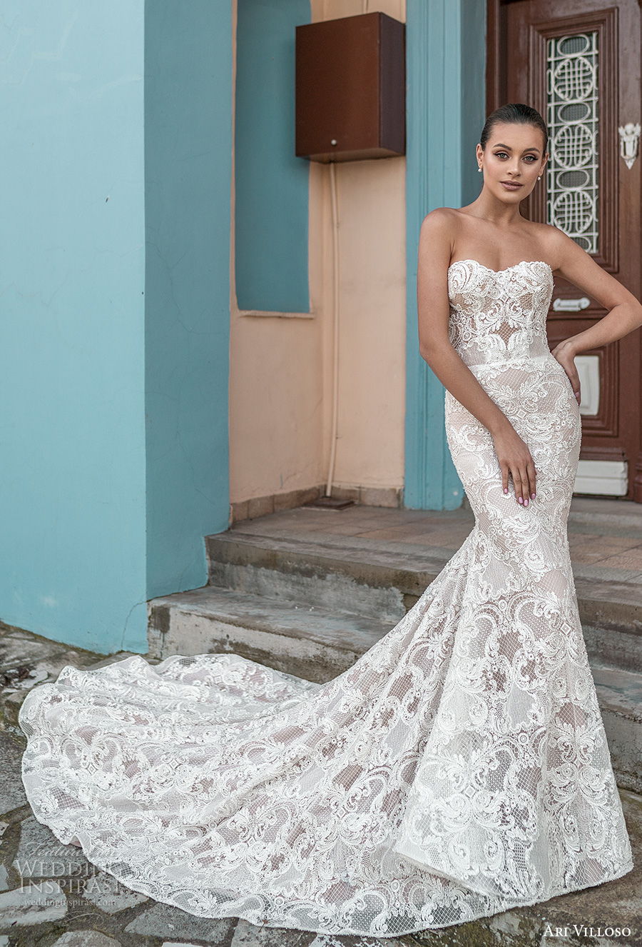 ari villoso 2021 bridal strapless sweetheart neckline full embellishment glamorous elegant fit and flare wedding dress corset back chapel train (10) mv ari villoso 2021 bridal strapless sweetheart neckline full embellishment glamorous elegant fit and flare wedding dress corset back chapel train (10) mv