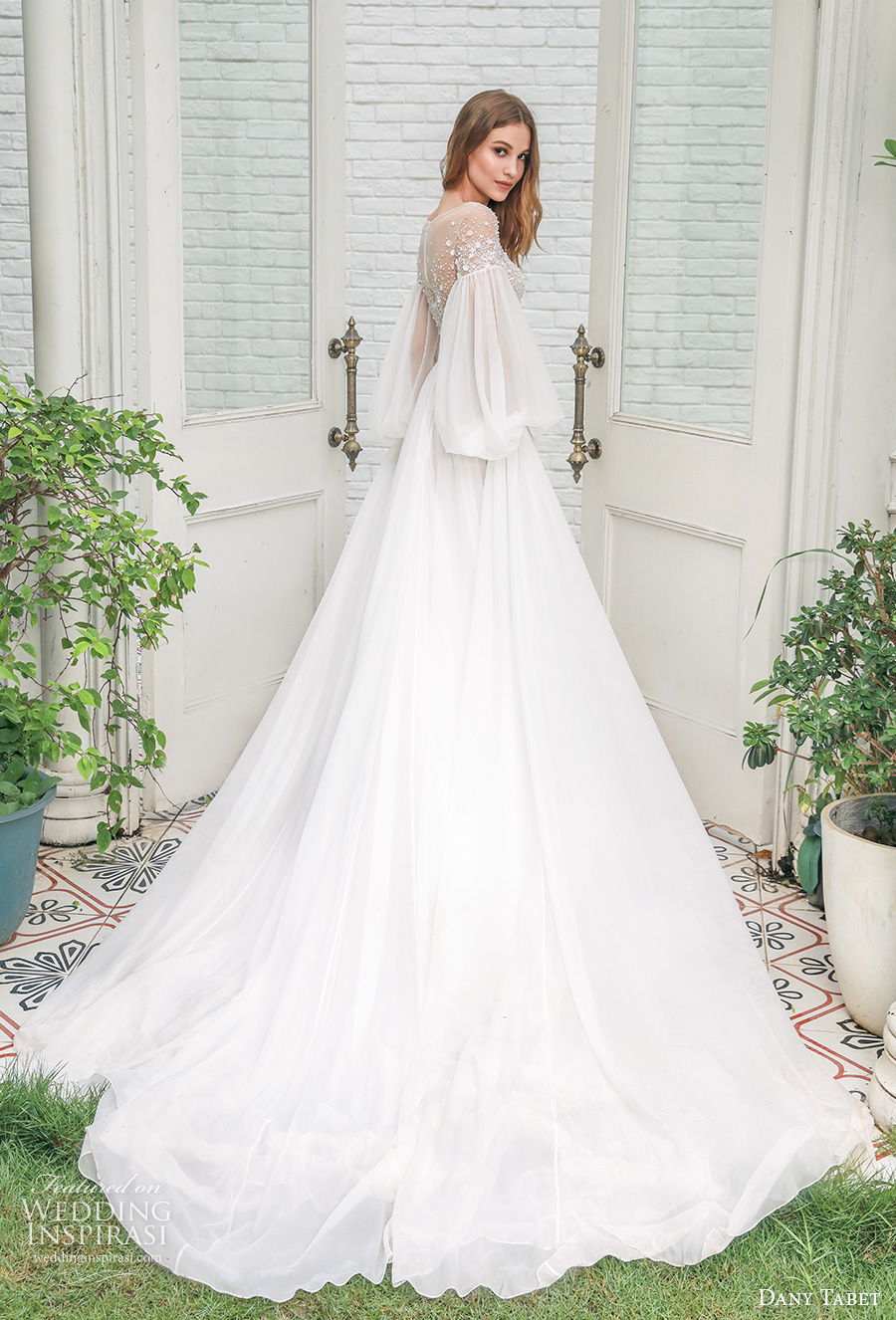 dany tabet 2021 emerge bridal long bishop sleeves illusion bateau neck heavily embellished bodice romantic a line wedding dress sheer button back chapel train (4) bv dany tabet 2021 emerge bridal long bishop sleeves illusion bateau neck heavily embellished bodice romantic a line wedding dress sheer button back chapel train (4) bv