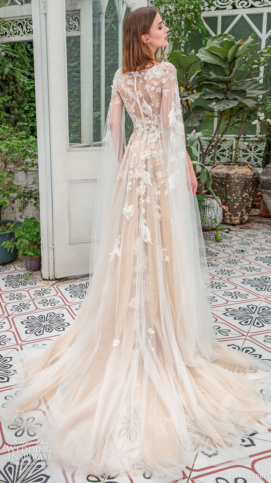dany tabet 2021 emerge bridal long hanging sleeves bateau neck heavily embellished bodice romantic ivory modified a line wedding dress withcovered lace back chapel train (7) bv dany tabet 2021 emerge bridal long hanging sleeves bateau neck heavily embellished bodice romantic ivory modified a line wedding dress withcovered lace back chapel train (7) bv