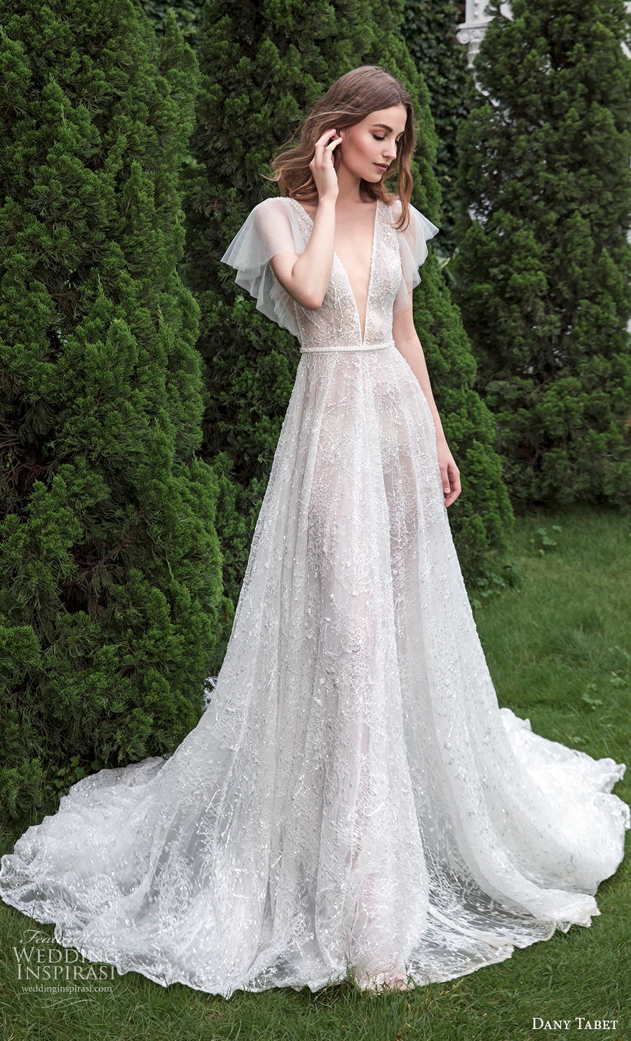dany tabet 2021 emerge bridal short butterfly sleeves deep v neck light embellishment romantic a line wedding dress low v back chapel train (5) mv dany tabet 2021 emerge bridal short butterfly sleeves deep v neck light embellishment romantic a line wedding dress low v back chapel train (5) mv